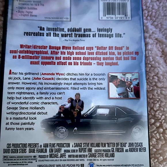 Better Off Dead feat. John Cusack DVD - Picture 2 of 2